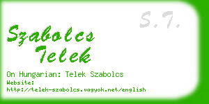 szabolcs telek business card